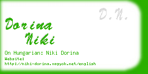 dorina niki business card
